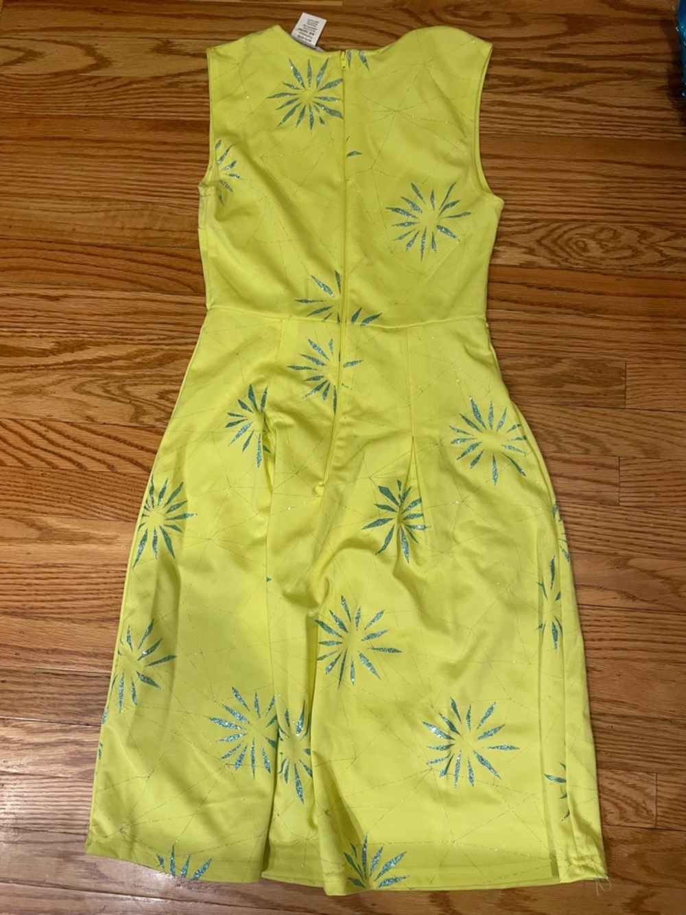 Disney/Pixar Inside Out-Joy Sleeveless  Dress with Blue Starburst Detail